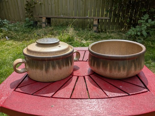 Two retro denby - retro, lidded